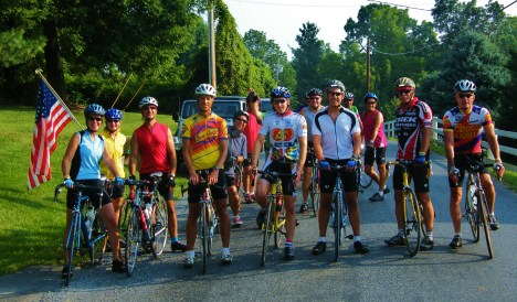 The Sunday Group cyclists are ready to ride