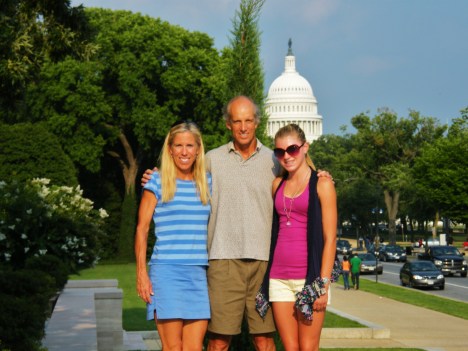 Myself, Tom and Holly outside the Museum of Art with the Capitol in the background.