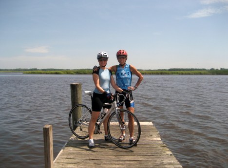 The end of the ramp at Shelltown with my sister Sharon (on the left). What a wonderful turnaround point!